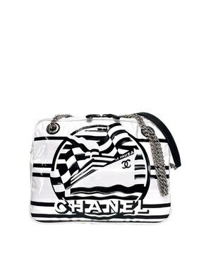 Chanel Cruise Line la Pausa Chain Shoulder Bag White